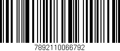Código de barras (EAN, GTIN, SKU, ISBN): '7892110066792'
