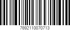 Código de barras (EAN, GTIN, SKU, ISBN): '7892110070713'