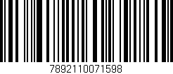 Código de barras (EAN, GTIN, SKU, ISBN): '7892110071598'