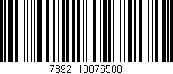 Código de barras (EAN, GTIN, SKU, ISBN): '7892110076500'