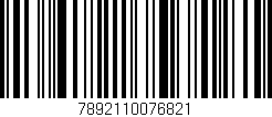Código de barras (EAN, GTIN, SKU, ISBN): '7892110076821'