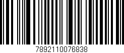 Código de barras (EAN, GTIN, SKU, ISBN): '7892110076838'