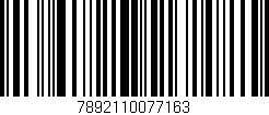 Código de barras (EAN, GTIN, SKU, ISBN): '7892110077163'