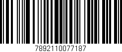 Código de barras (EAN, GTIN, SKU, ISBN): '7892110077187'