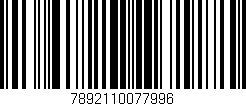 Código de barras (EAN, GTIN, SKU, ISBN): '7892110077996'