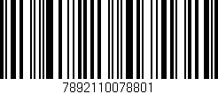 Código de barras (EAN, GTIN, SKU, ISBN): '7892110078801'
