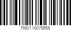 Código de barras (EAN, GTIN, SKU, ISBN): '7892110078856'