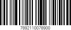 Código de barras (EAN, GTIN, SKU, ISBN): '7892110078900'