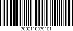 Código de barras (EAN, GTIN, SKU, ISBN): '7892110079181'