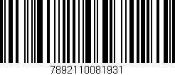 Código de barras (EAN, GTIN, SKU, ISBN): '7892110081931'