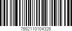 Código de barras (EAN, GTIN, SKU, ISBN): '7892110104326'