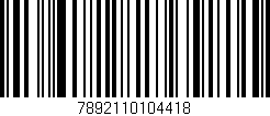 Código de barras (EAN, GTIN, SKU, ISBN): '7892110104418'