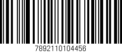 Código de barras (EAN, GTIN, SKU, ISBN): '7892110104456'