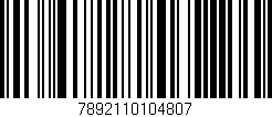 Código de barras (EAN, GTIN, SKU, ISBN): '7892110104807'