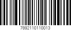 Código de barras (EAN, GTIN, SKU, ISBN): '7892110110013'