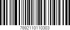 Código de barras (EAN, GTIN, SKU, ISBN): '7892110110303'