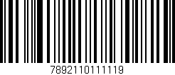 Código de barras (EAN, GTIN, SKU, ISBN): '7892110111119'