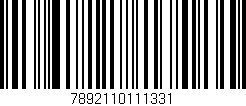 Código de barras (EAN, GTIN, SKU, ISBN): '7892110111331'