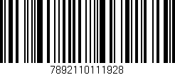 Código de barras (EAN, GTIN, SKU, ISBN): '7892110111928'