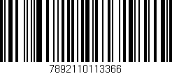 Código de barras (EAN, GTIN, SKU, ISBN): '7892110113366'