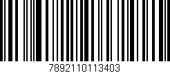 Código de barras (EAN, GTIN, SKU, ISBN): '7892110113403'