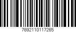 Código de barras (EAN, GTIN, SKU, ISBN): '7892110117265'