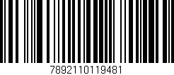Código de barras (EAN, GTIN, SKU, ISBN): '7892110119481'