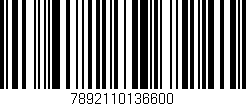 Código de barras (EAN, GTIN, SKU, ISBN): '7892110136600'