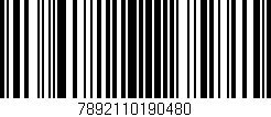 Código de barras (EAN, GTIN, SKU, ISBN): '7892110190480'