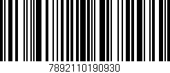Código de barras (EAN, GTIN, SKU, ISBN): '7892110190930'