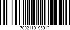 Código de barras (EAN, GTIN, SKU, ISBN): '7892110196017'