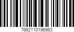 Código de barras (EAN, GTIN, SKU, ISBN): '7892110196963'