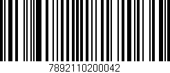 Código de barras (EAN, GTIN, SKU, ISBN): '7892110200042'