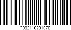 Código de barras (EAN, GTIN, SKU, ISBN): '7892110201070'