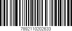 Código de barras (EAN, GTIN, SKU, ISBN): '7892110202633'
