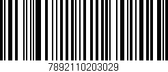 Código de barras (EAN, GTIN, SKU, ISBN): '7892110203029'