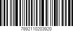 Código de barras (EAN, GTIN, SKU, ISBN): '7892110203920'