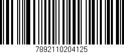Código de barras (EAN, GTIN, SKU, ISBN): '7892110204125'