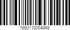 Código de barras (EAN, GTIN, SKU, ISBN): '7892110204958'