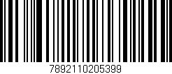 Código de barras (EAN, GTIN, SKU, ISBN): '7892110205399'