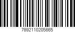 Código de barras (EAN, GTIN, SKU, ISBN): '7892110205665'