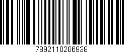Código de barras (EAN, GTIN, SKU, ISBN): '7892110206938'