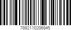Código de barras (EAN, GTIN, SKU, ISBN): '7892110206945'