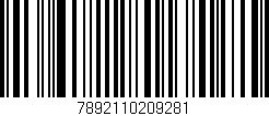 Código de barras (EAN, GTIN, SKU, ISBN): '7892110209281'