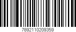 Código de barras (EAN, GTIN, SKU, ISBN): '7892110209359'