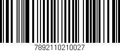 Código de barras (EAN, GTIN, SKU, ISBN): '7892110210027'