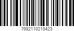 Código de barras (EAN, GTIN, SKU, ISBN): '7892110210423'