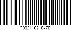 Código de barras (EAN, GTIN, SKU, ISBN): '7892110210478'
