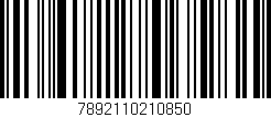 Código de barras (EAN, GTIN, SKU, ISBN): '7892110210850'