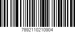 Código de barras (EAN, GTIN, SKU, ISBN): '7892110210904'